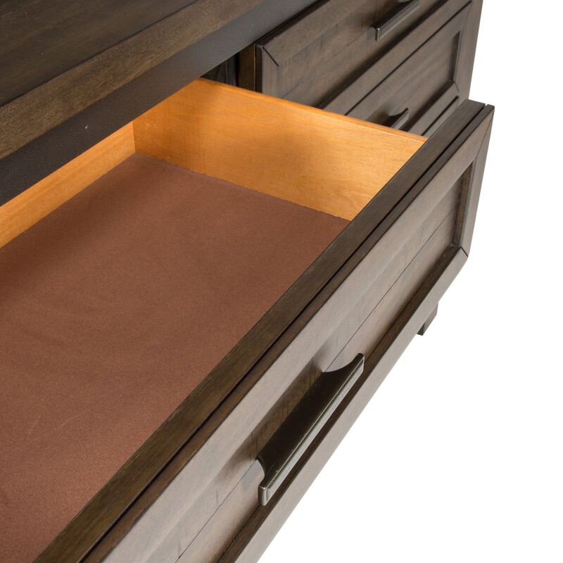 Thornwood Hills King Two Sided Storage Bed, Dresser & Mirror, Chest, Night Stand 759BRK2SDMCN