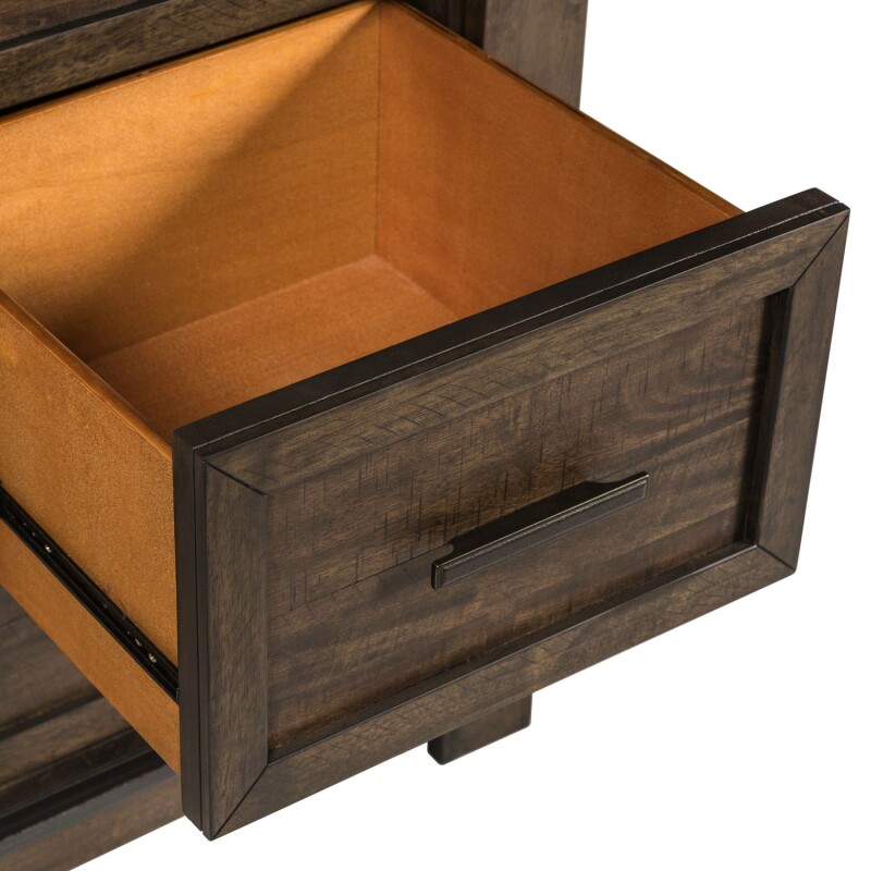 Thornwood Hills King Two Sided Storage Bed, Dresser & Mirror, Night Stand 759BRK2SDMN