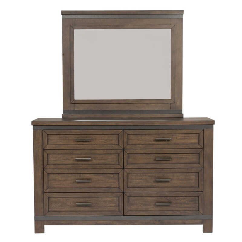 Thornwood Hills King Bookcase Bed, Dresser & Mirror, Chest, Night Stand 759BRKBBDMCN