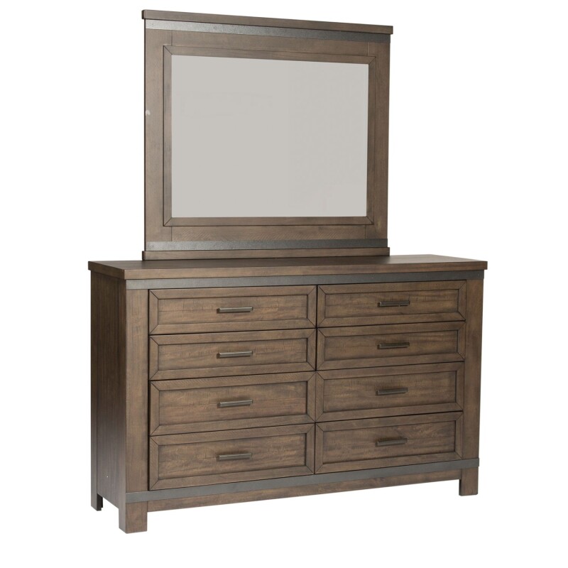 Thornwood Hills King Panel Bed, Dresser & Mirror, Night Stand 759BRKPBDMN