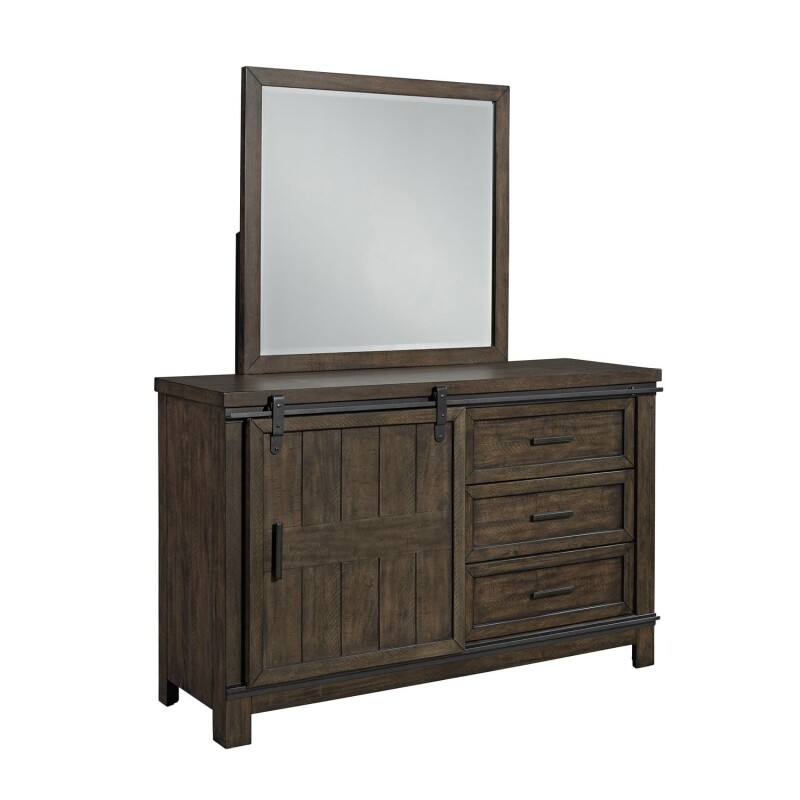 Thornwood Hills Twin Panel Bed, Dresser & Mirror 759YBRTPBDM