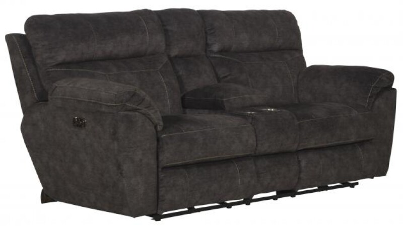 Sedona 222 Pwr Hdrst w/Lumbar Lay Flt Rcl Cnsl Loveseat w/Stg & Cphldrs 762229