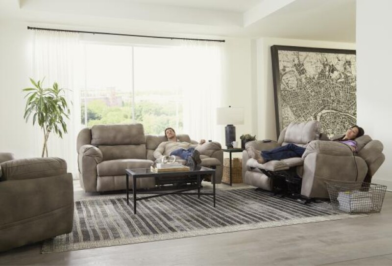 Flynn 245 PwrHead w/Lumb Pwr LayFlat Rock Loveseat w/Dual Heat&Massage 7624526