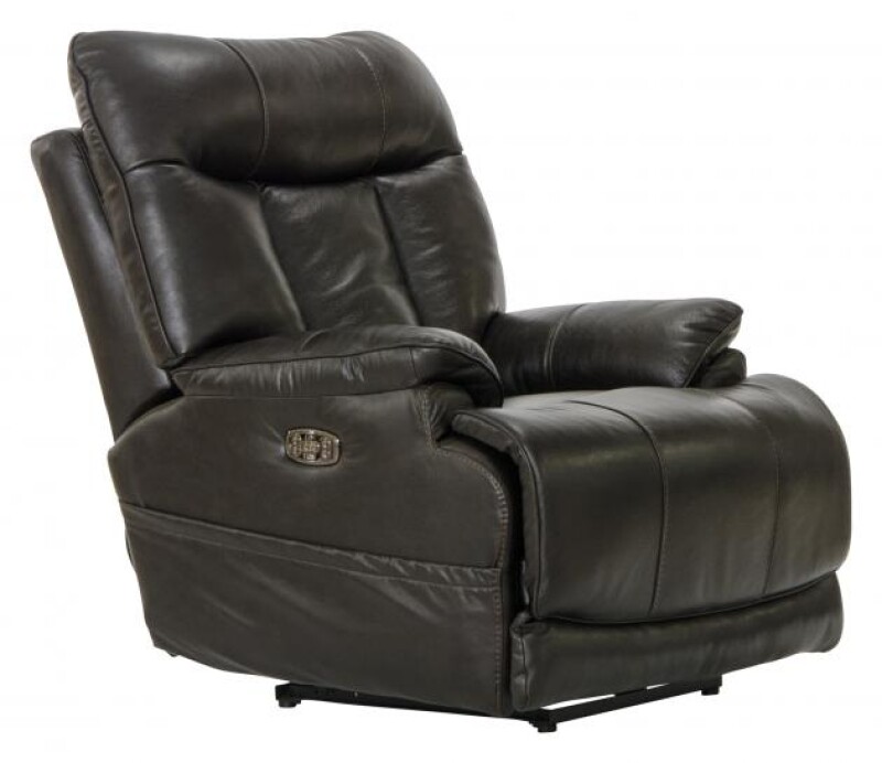 Naples 4567 Pwr Headrest w/Lumbar Pwr Lay Flat Recliner w/Ext Ottoman 7645677