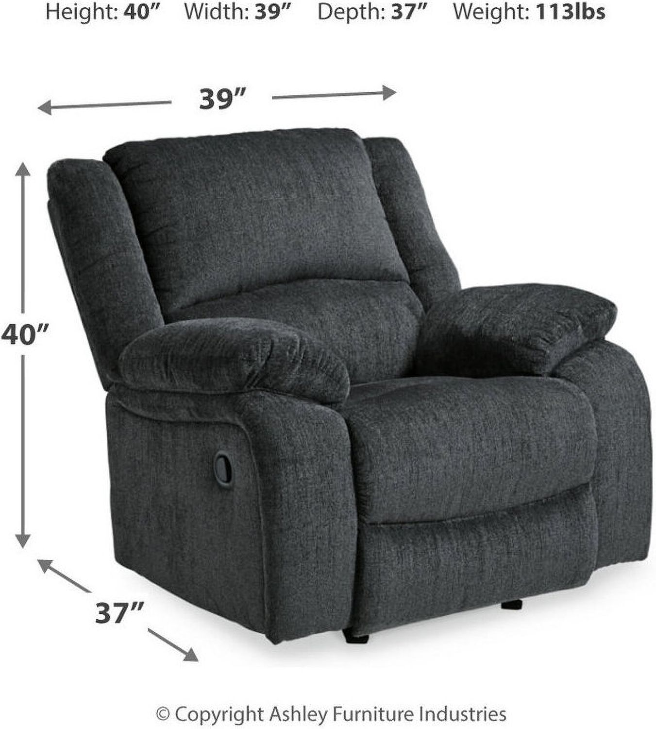 Draycoll Rocker Recliner In Slate 7650425
