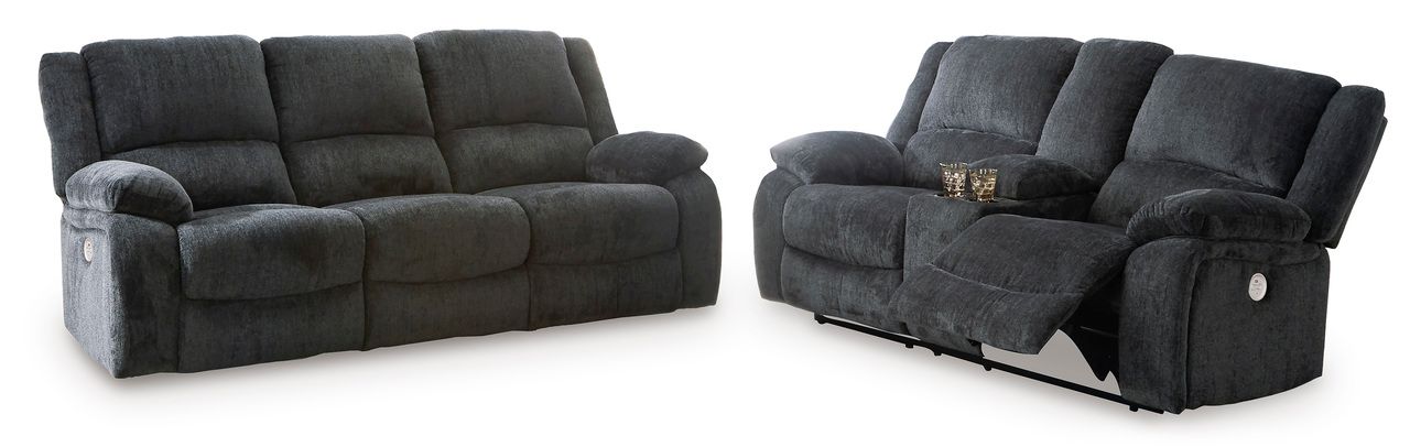Draycoll Power Reclining Sofa In Slate 7650487