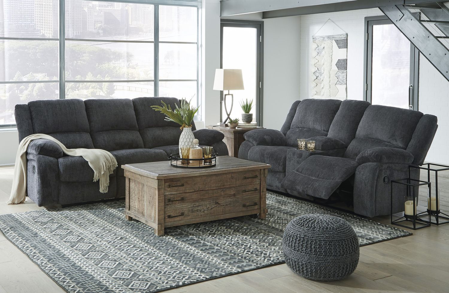 Draycoll Reclining Sofa In Slate 7650488