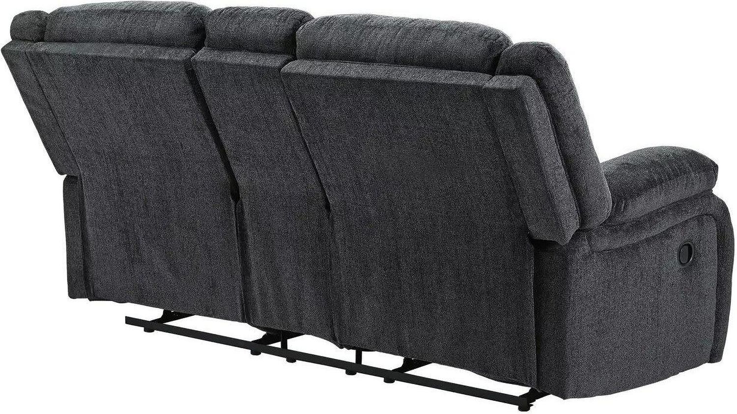 Draycoll Double Reclining Loveseat With Console In Slate 7650494