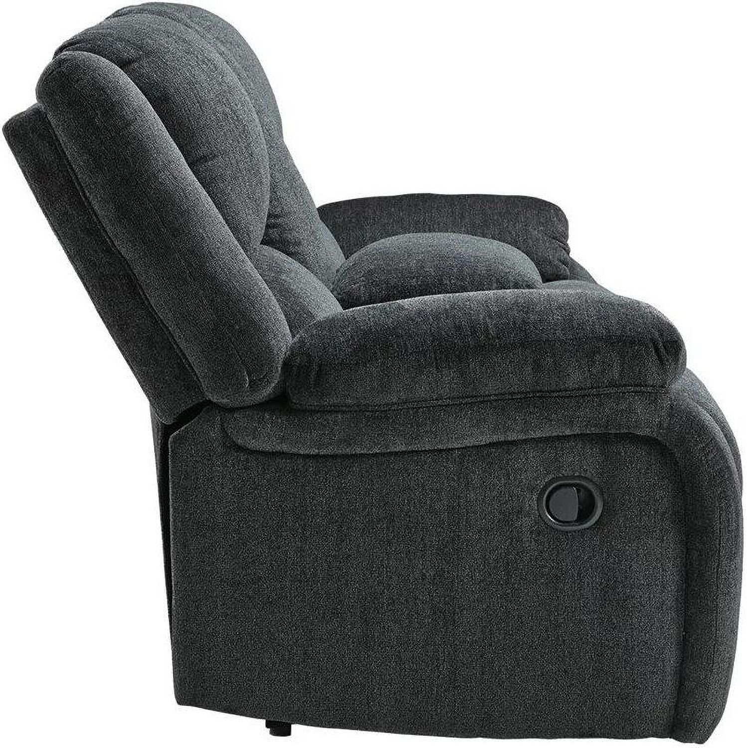 Draycoll Double Reclining Loveseat With Console In Slate 7650494