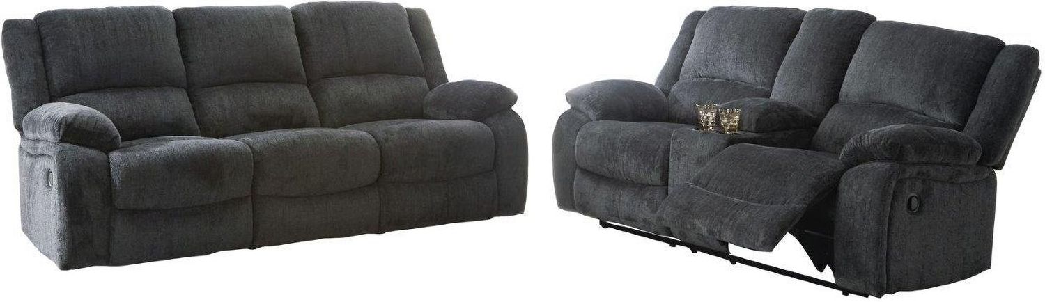 Draycoll Reclining Living Room Set In Slate 76504U1