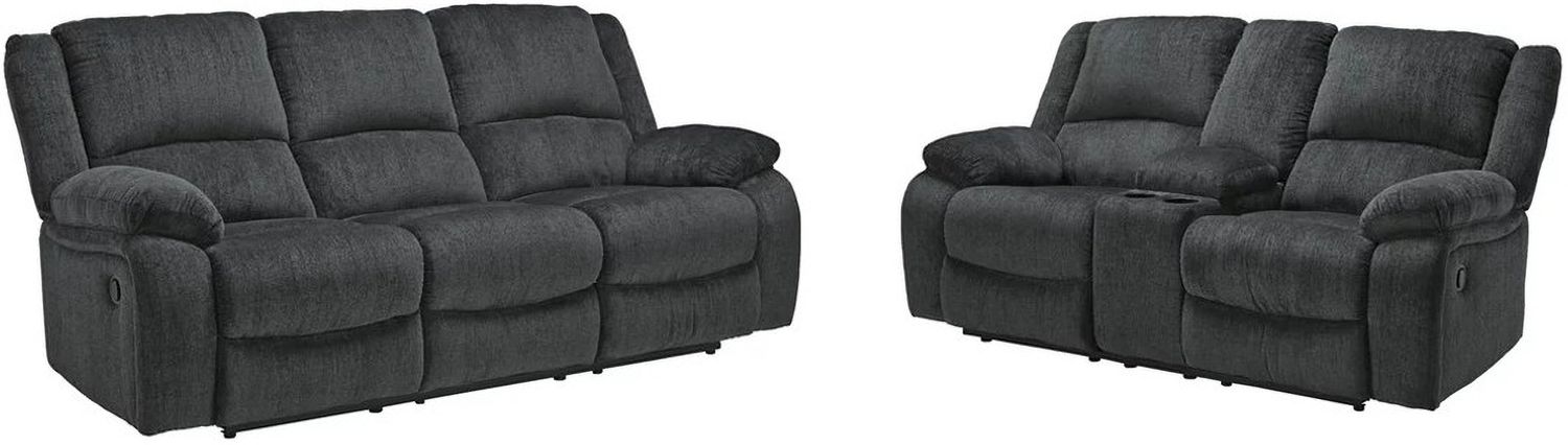 Draycoll Reclining Living Room Set In Slate 76504U1