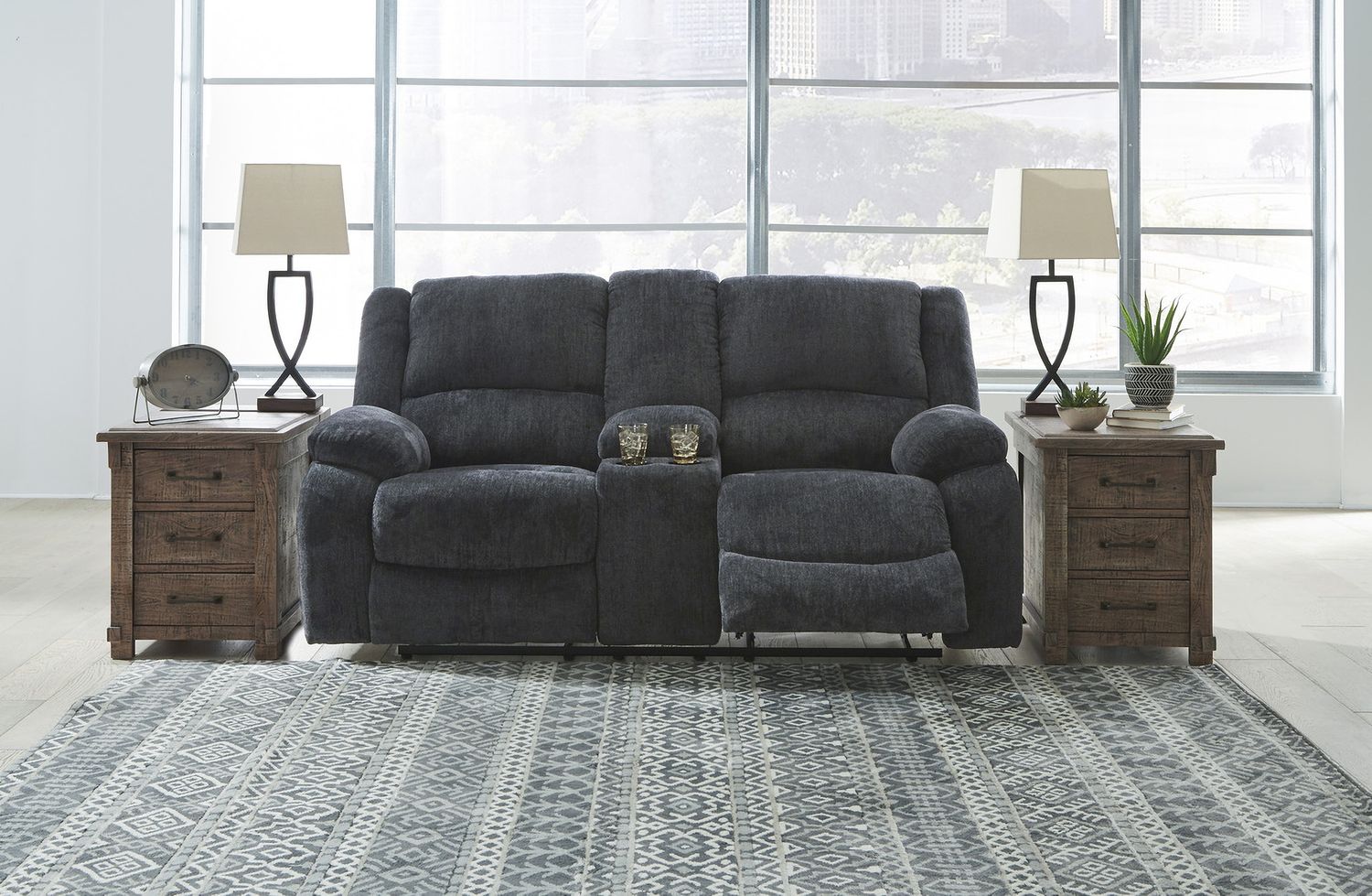 Draycoll Reclining Living Room Set In Slate 76504U1