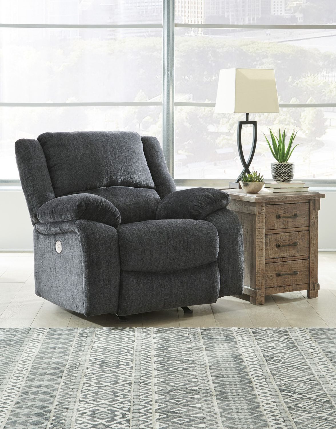 Draycoll Reclining Living Room Set In Slate 76504U1