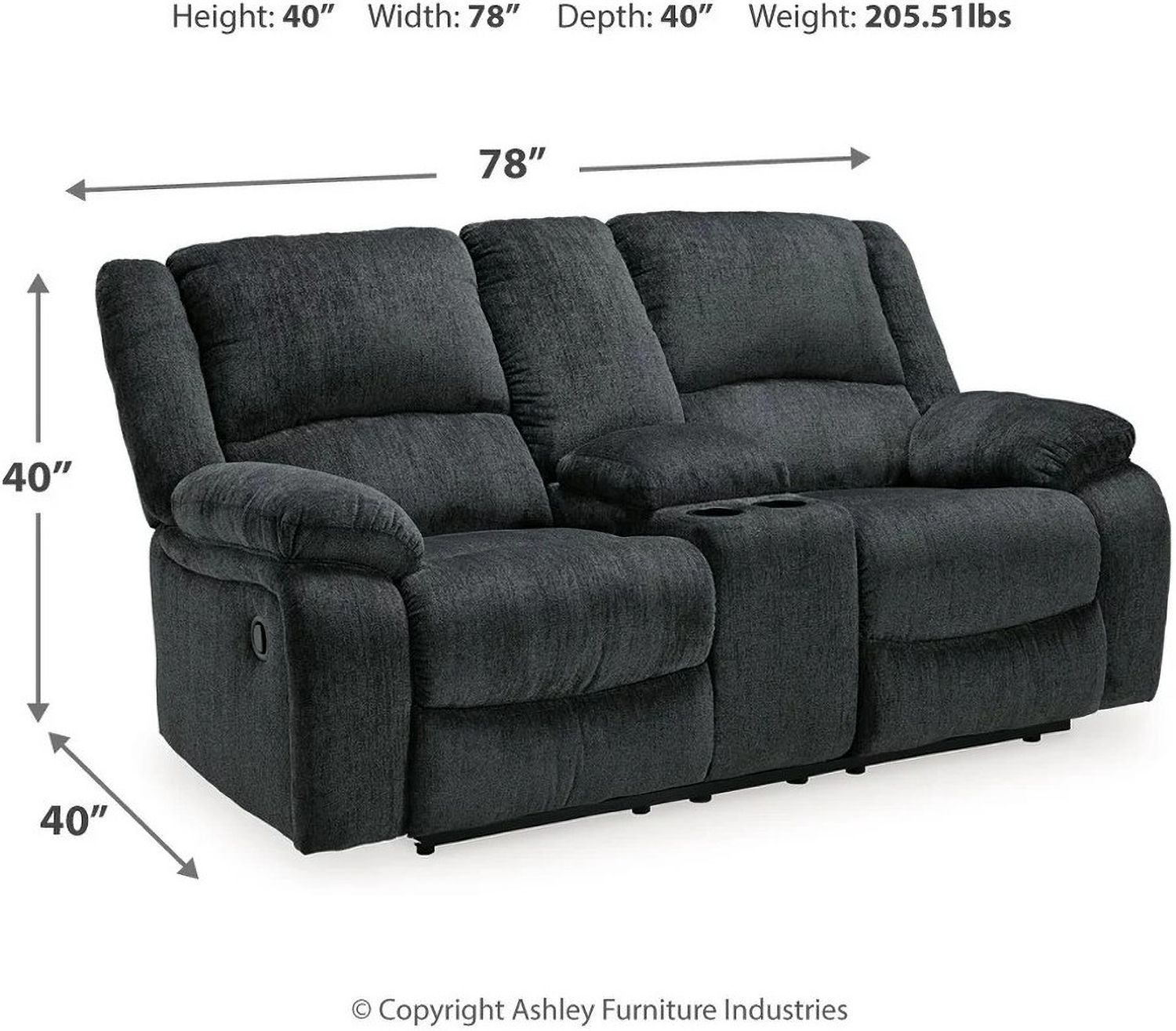 Draycoll Reclining Living Room Set In Slate 76504U1