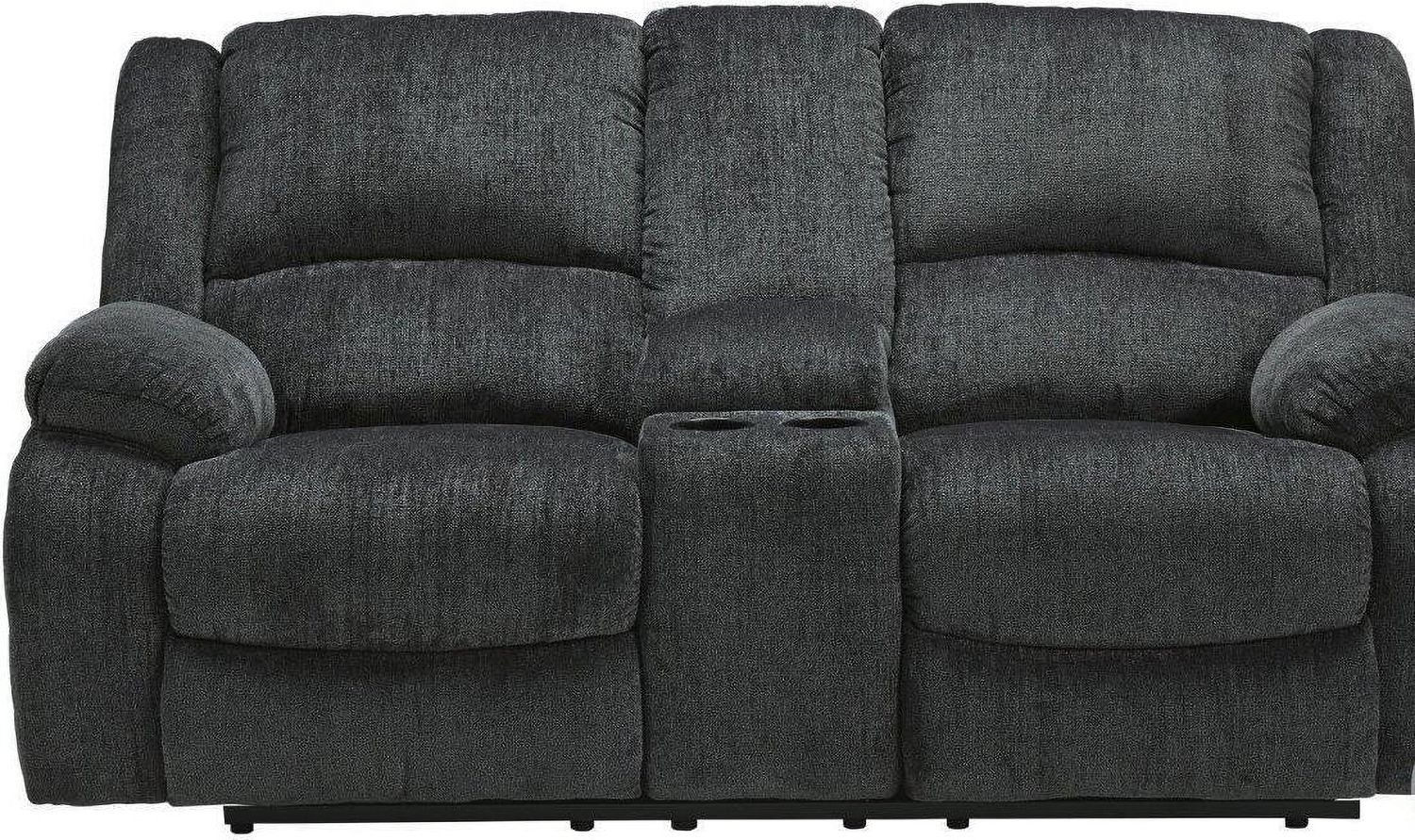 Draycoll Power Reclining Living Room Set In Slate 76504U2