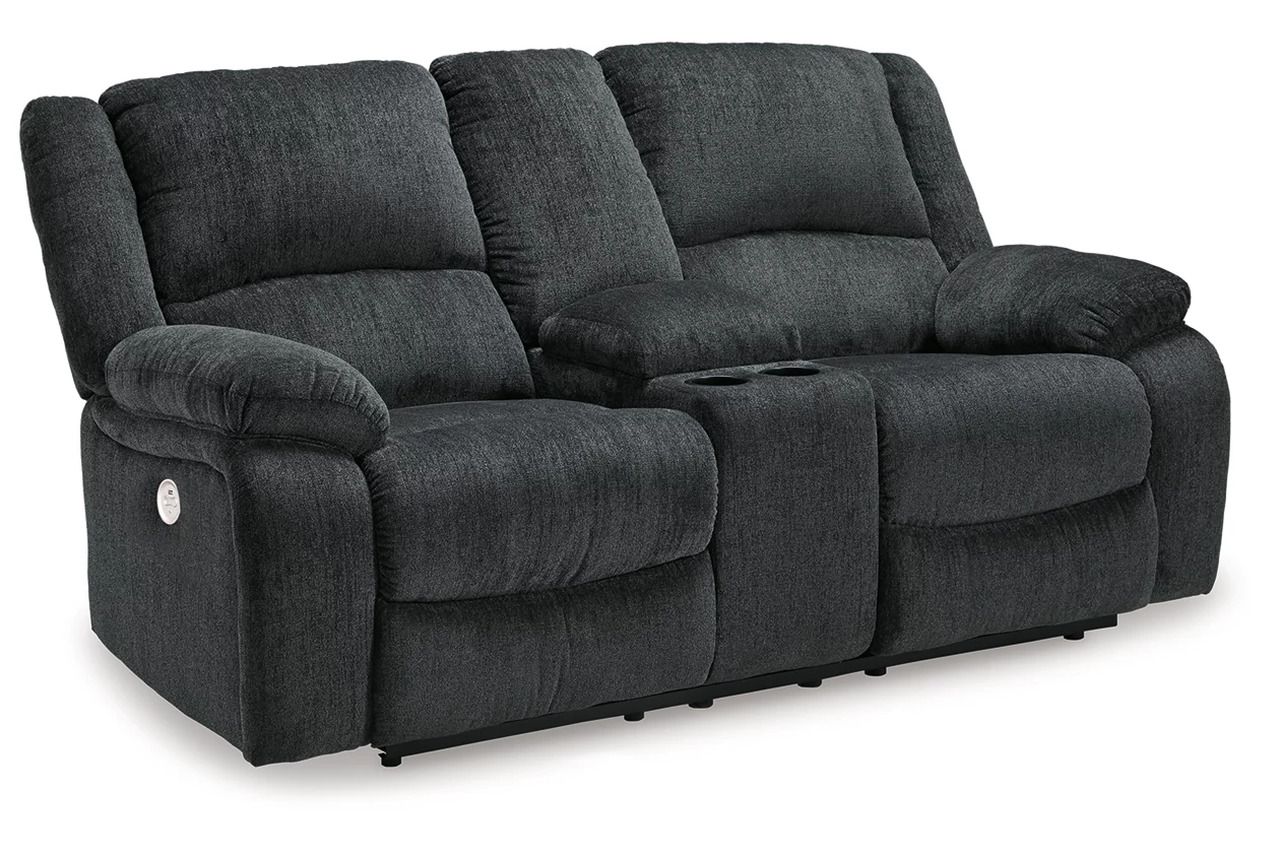 Draycoll Power Reclining Living Room Set In Slate 76504U2