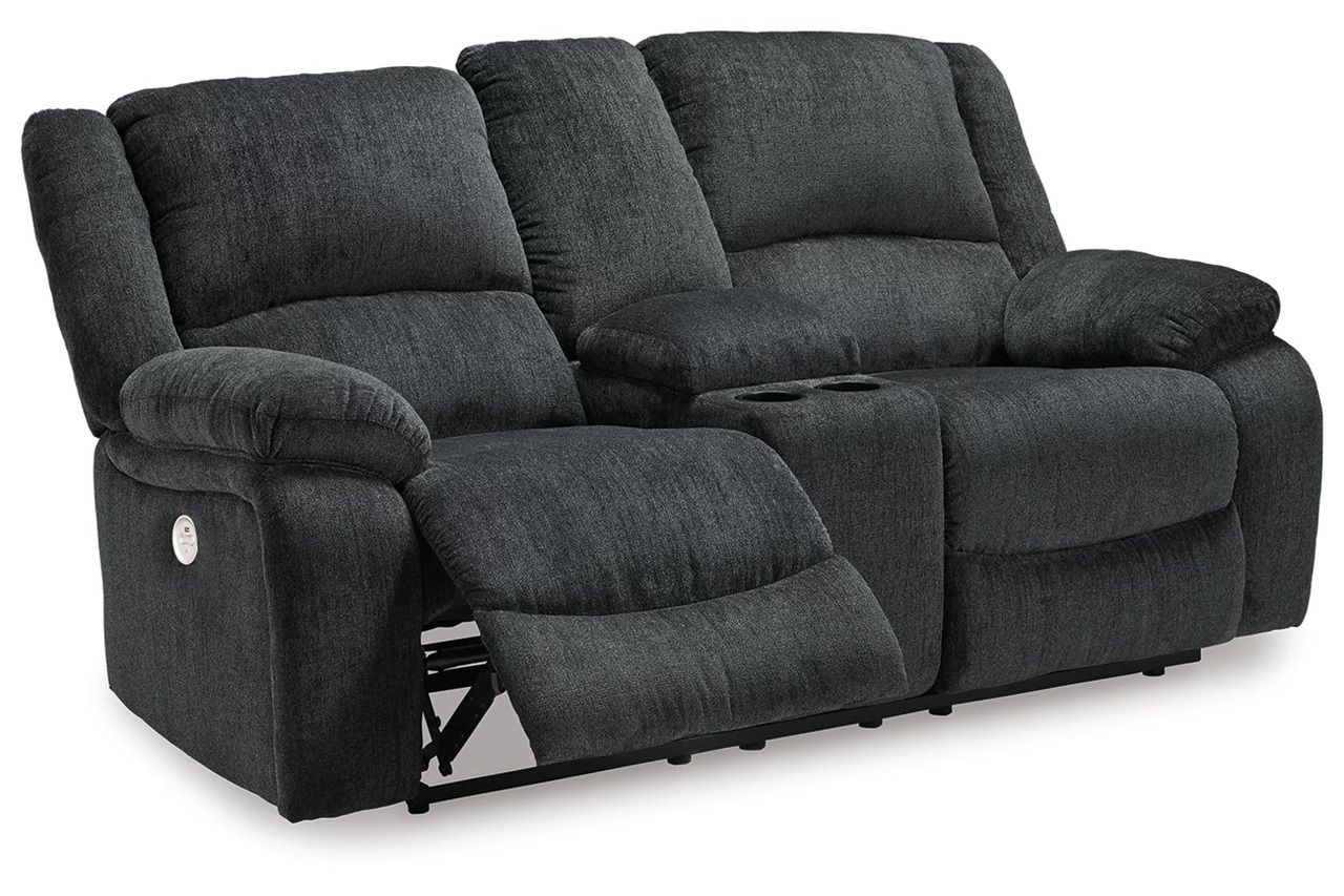 Draycoll Power Reclining Living Room Set In Slate 76504U2