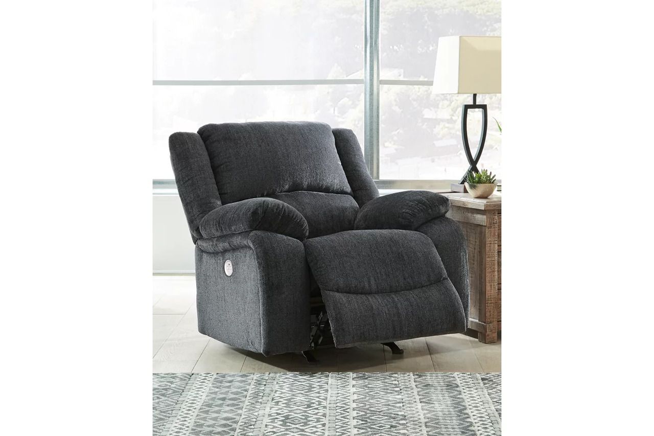 Draycoll Power Reclining Living Room Set In Slate 76504U2