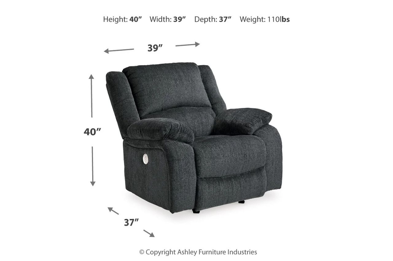Draycoll Power Reclining Living Room Set In Slate 76504U2