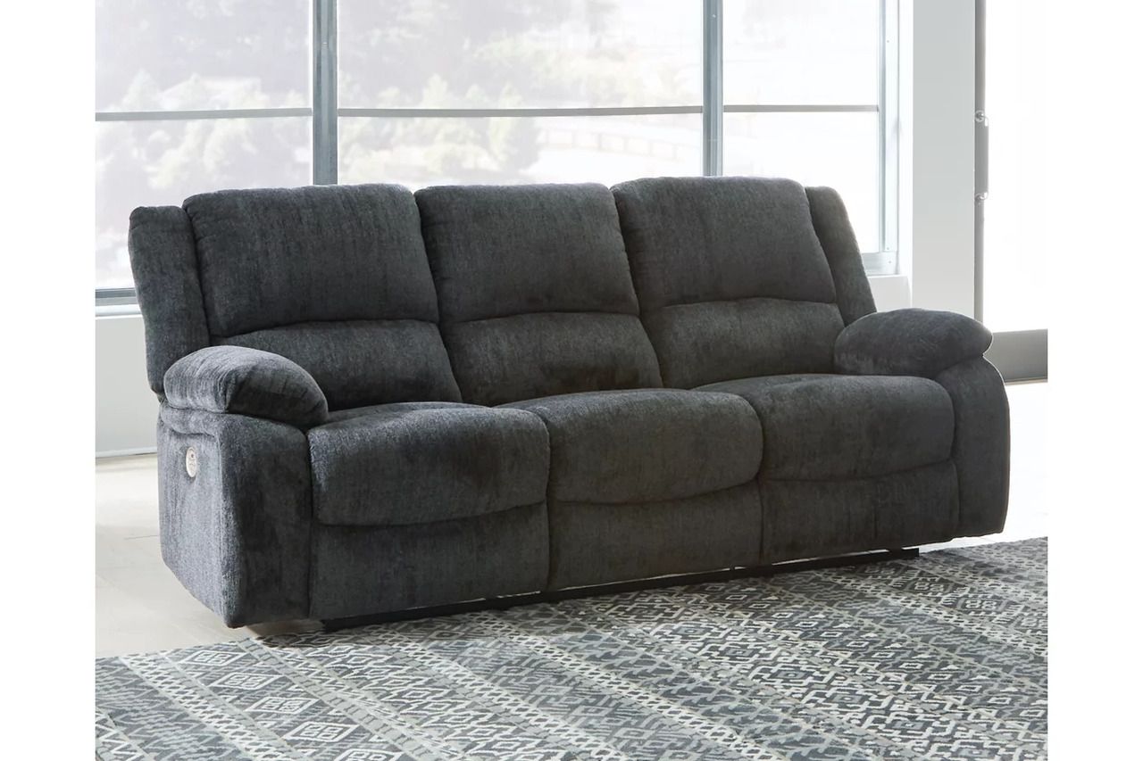 Draycoll Power Reclining Living Room Set In Slate 76504U2