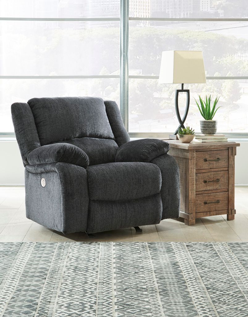 Draycoll Power Reclining Living Room Set In Slate 76504U2