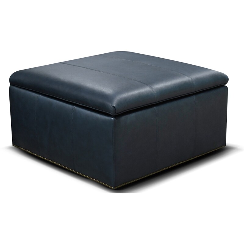 Hendrix Leather Storage Ottoman With Nails 76581LN