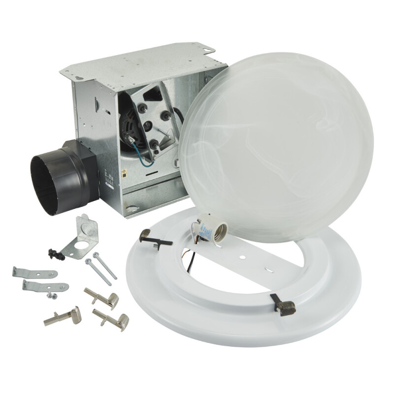 80 CFM Decorative Bathroom Ceiling Exhaust Fan, Brushed Nickel w/ Easy Change Trim 770RLTK