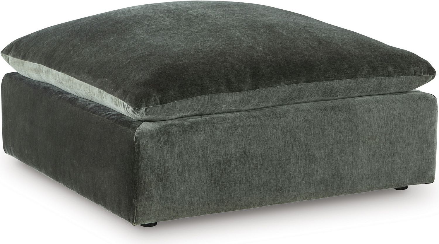 Carriage View Oversized Accent Ottoman In Jade 7800108