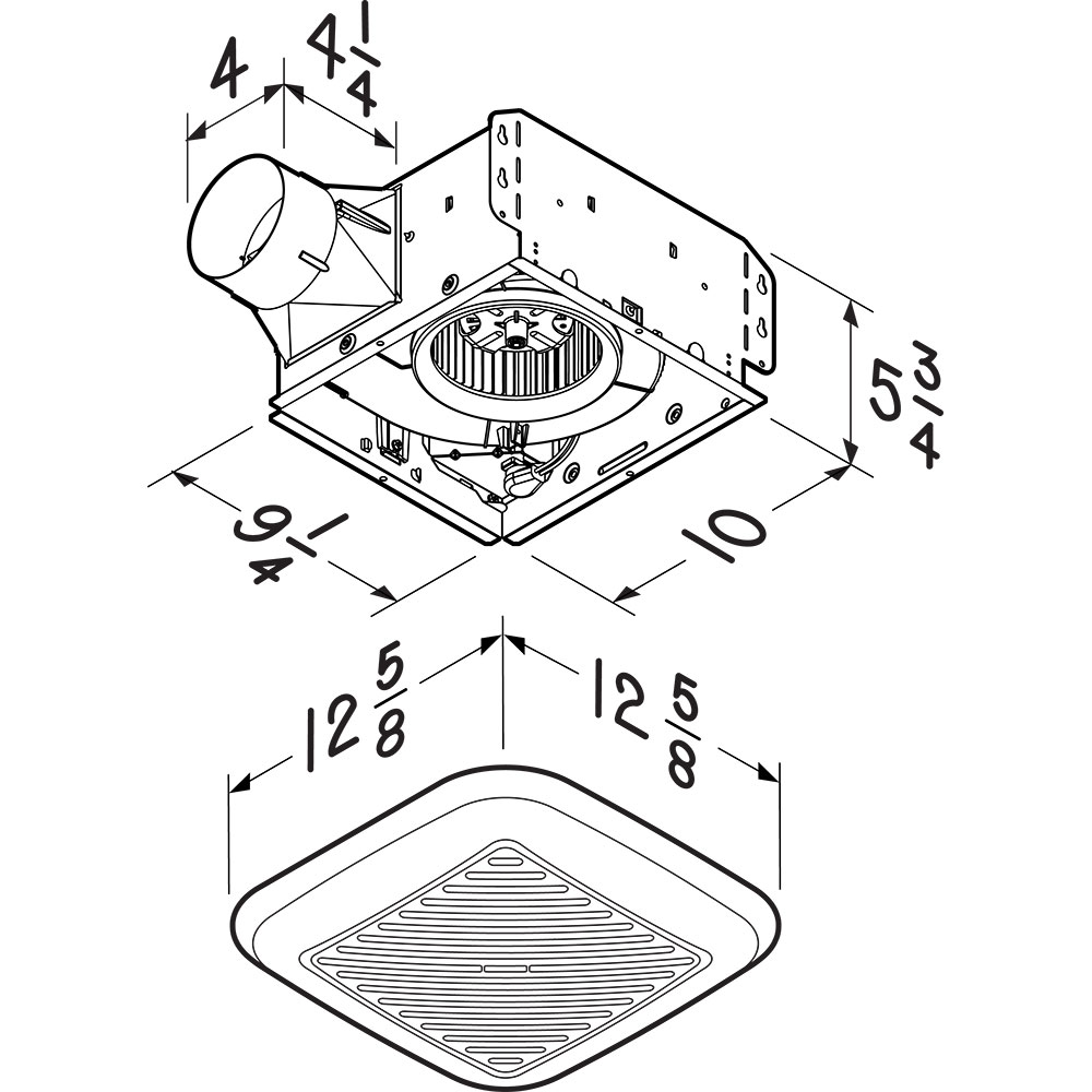 Flex Series 110 CFM Ventilation Fan with Soft Surround LED Lighting Technology, 1.5 Sones 791LEDM