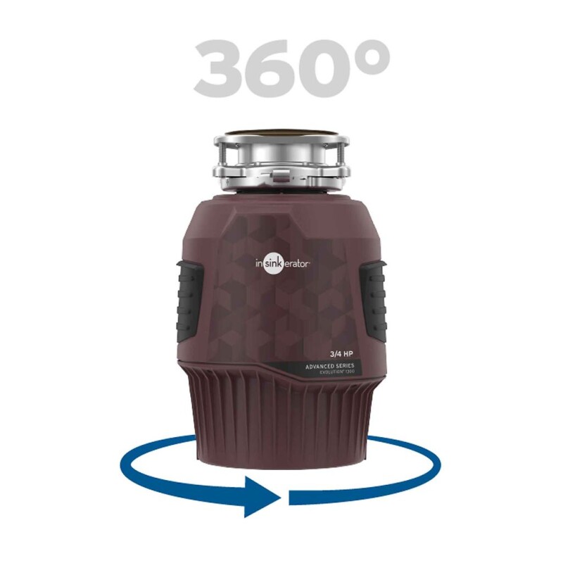 Evolution 1300, 3/4 HP Garbage Disposal, Advanced Series EZ Connect Continuous Feed Food Waste Disposer 79970ISE