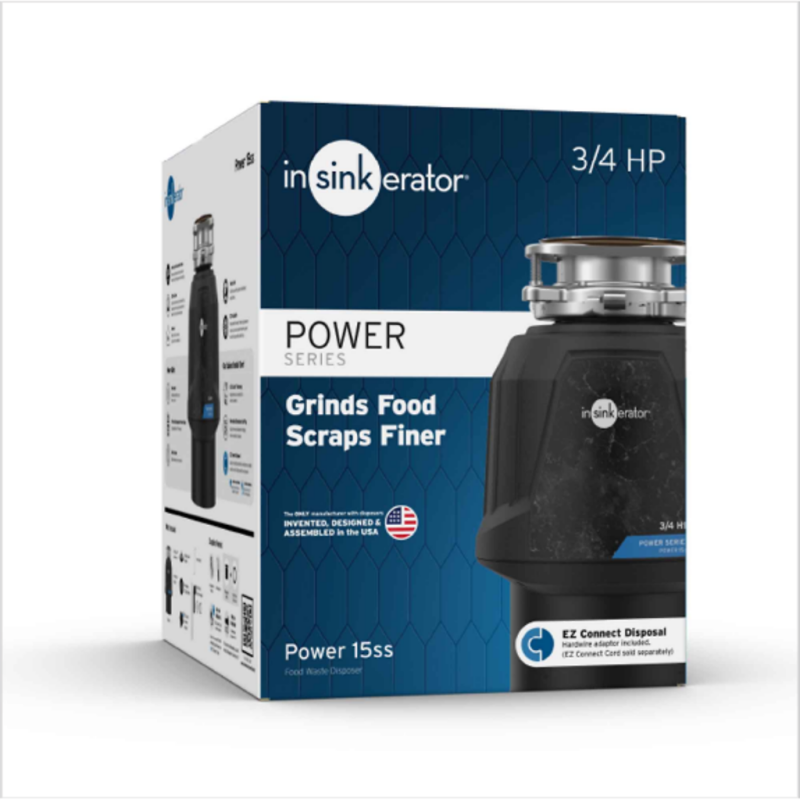 Power 15SS Garbage Disposal, 3/4 HP 79972ISE