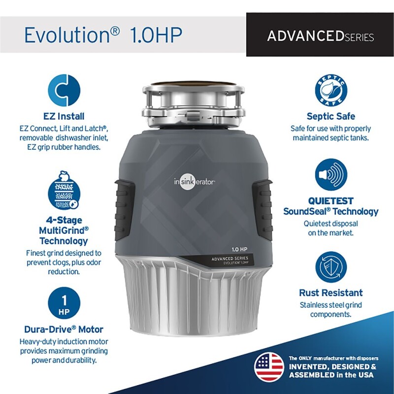 Evolution 1.0HP Garbage Disposal 80022ISE