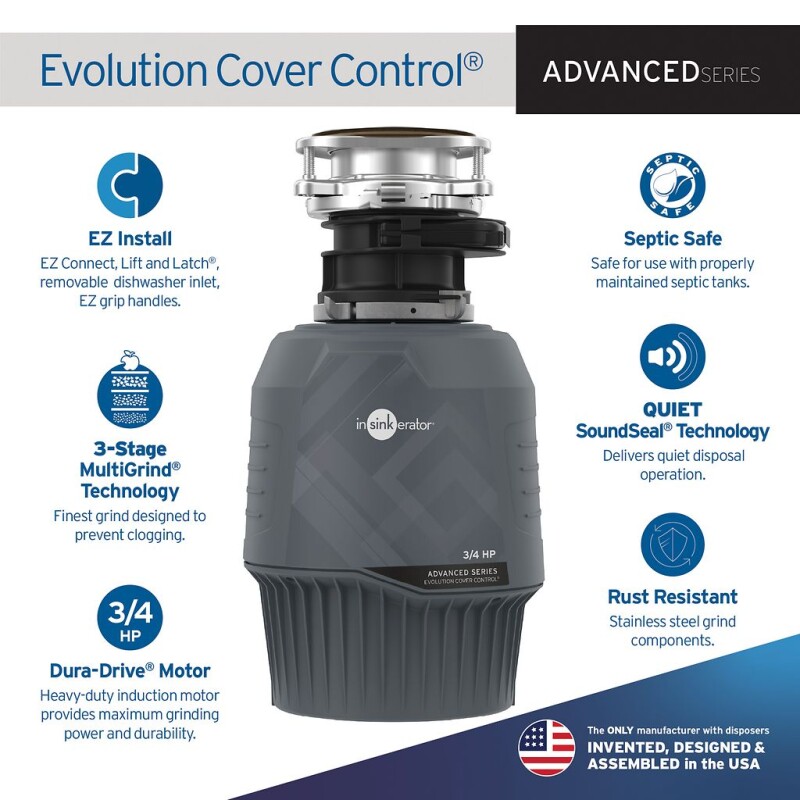 Evolution Cover Control Garbage Disposal 80023ISE