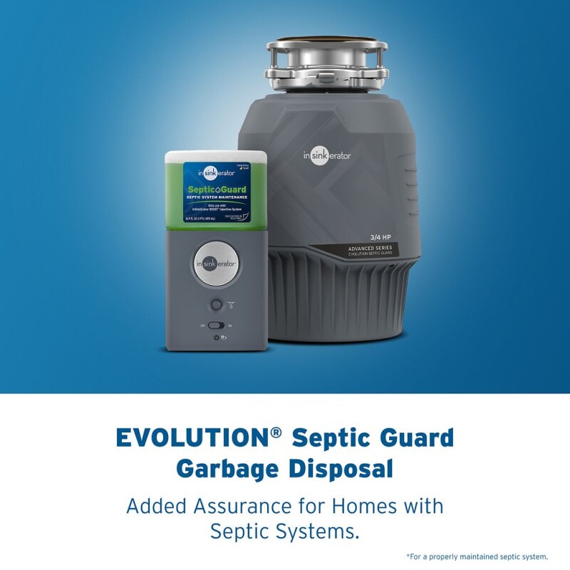 Evolution Septic Guard Garbage Disposal, 3/4 HP 80024ISE