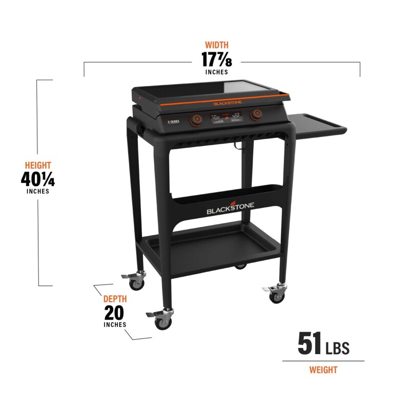 22" Electric Tabletop Griddle with Cart 8003