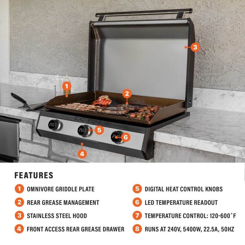30" Electric Drop-in Griddle 8010