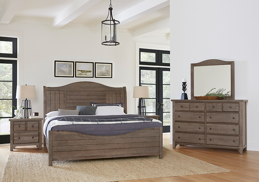 Cool Farmhouse Sleigh Bed - 801-663-366-922-MS1 801663366922MS1
