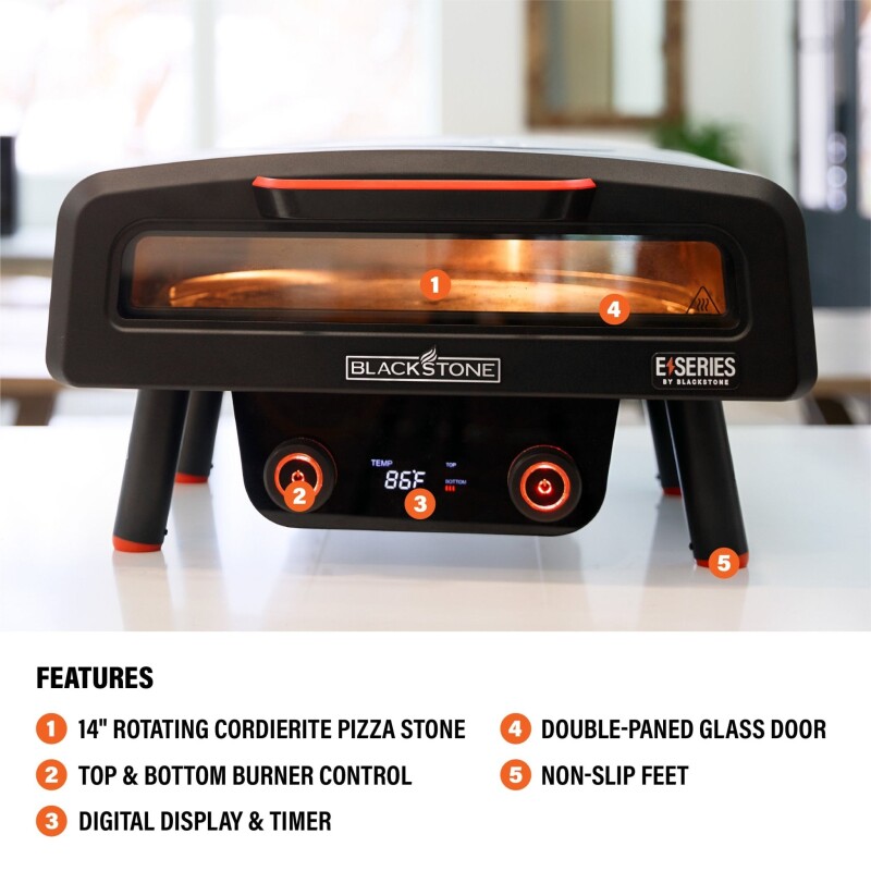 Electric Tabletop Pizza Oven 8027, product image 4 of 9