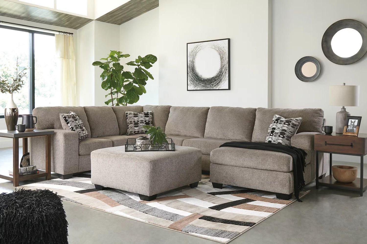 Ballinasloe Oversized Accent Ottoman In Platinum 8070208