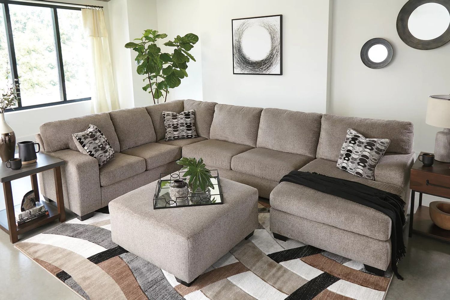 Ballinasloe Oversized Accent Ottoman In Platinum 8070208
