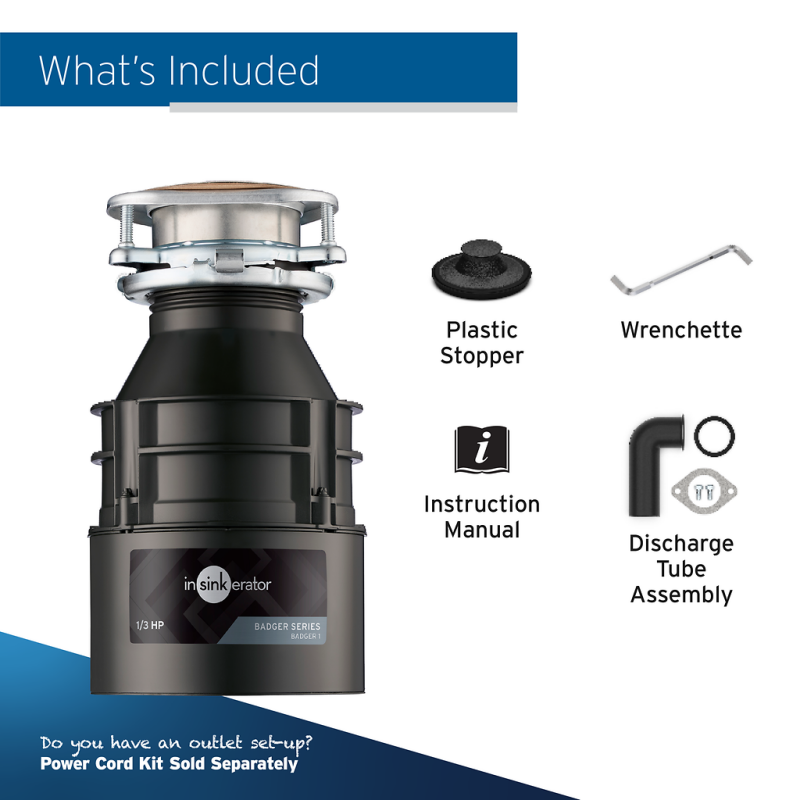 Badger 1 Garbage Disposal, 1/3 HP 80925