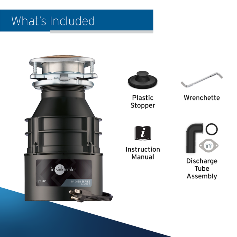 Badger 5 Garbage Disposal with Cord, 1/2 HP 80926A