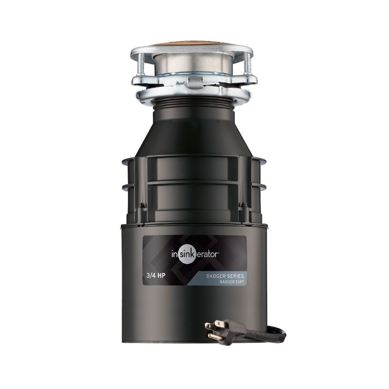 Badger 5XP Garbage Disposal with Cord, 3/4 HP 80927A