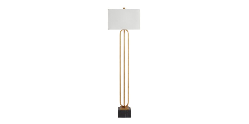 Charlotte Antique Gold Leaf Floor Lamp 8130CU914K