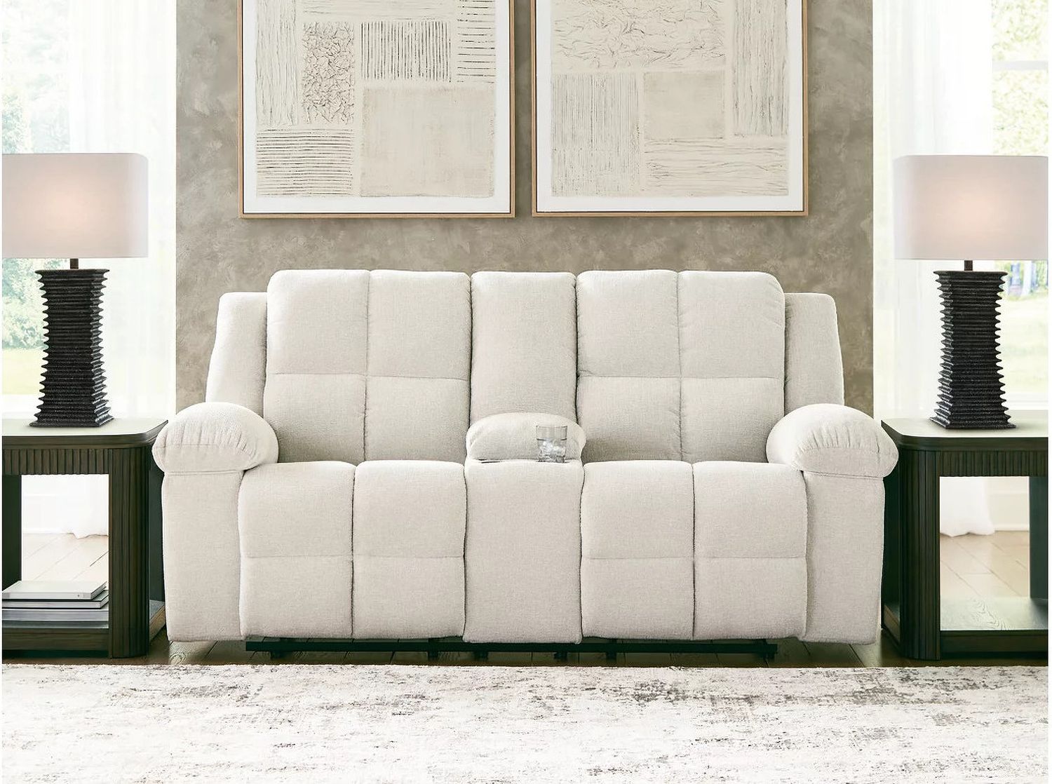 Orlen Reclining Loveseat with Console In Winter 8160294