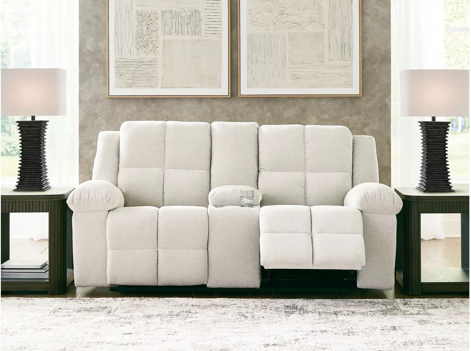 Orlen Reclining Loveseat with Console In Winter 8160294