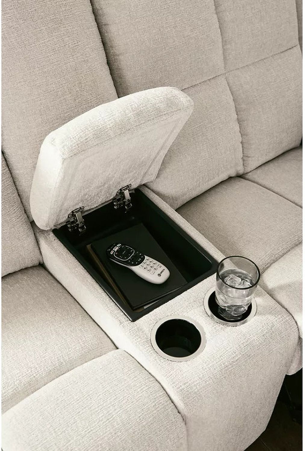 Orlen Reclining Loveseat with Console In Winter 8160294
