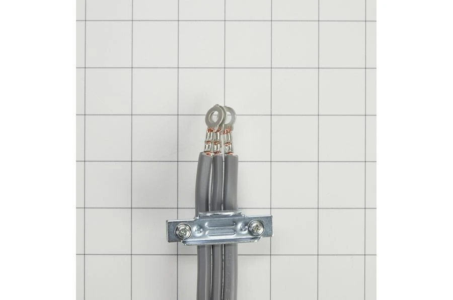 6' Gray Electric Dryer Power Cord with 30-amp, 3-Wire, right-angle plug, and adjustable strain relief bracket 8171378RC