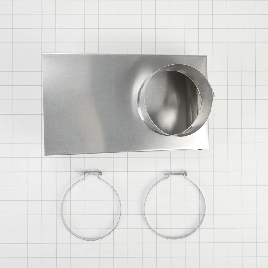 0"-5" Dryer Exhaust Periscope Kit for 2.5" clearance, with 1 male fitting, 1 extra-long draw band collar, and 2 clamps 8171587RP