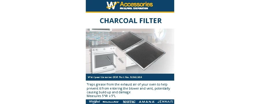 Over-The-Range Microwave Charcoal Filter 8206230A